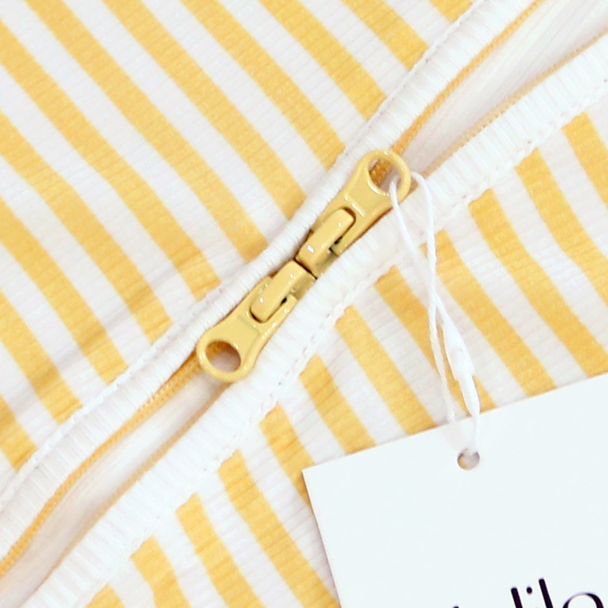 Yellow Stripes Bamboo Zippy Romper