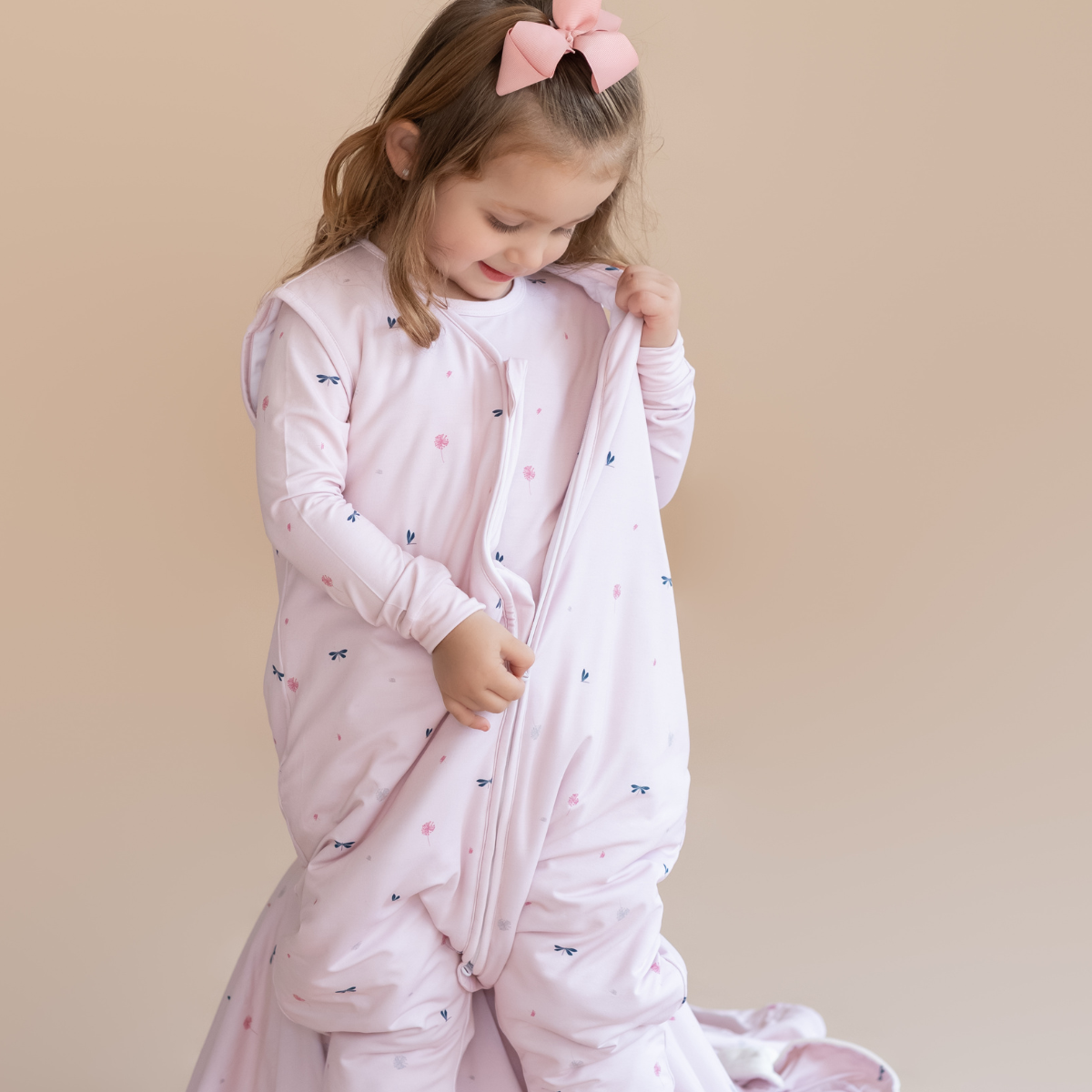 Wild Pink Bamboo Sleeping Bag with feet - TOG 2.5