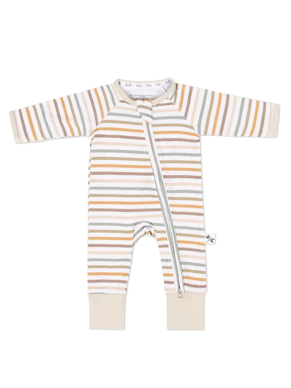 Mameluco Bamboo Farm Stripes