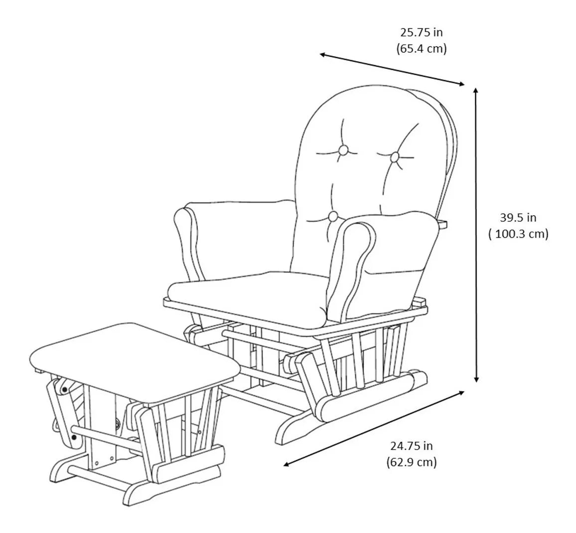Mecedora Mickey - Tela Gris Obscuro / Madera Blanco