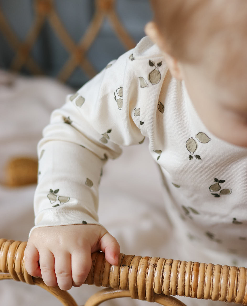 Knitted Baby Set Leggings y T-Shirt - NB - Limes