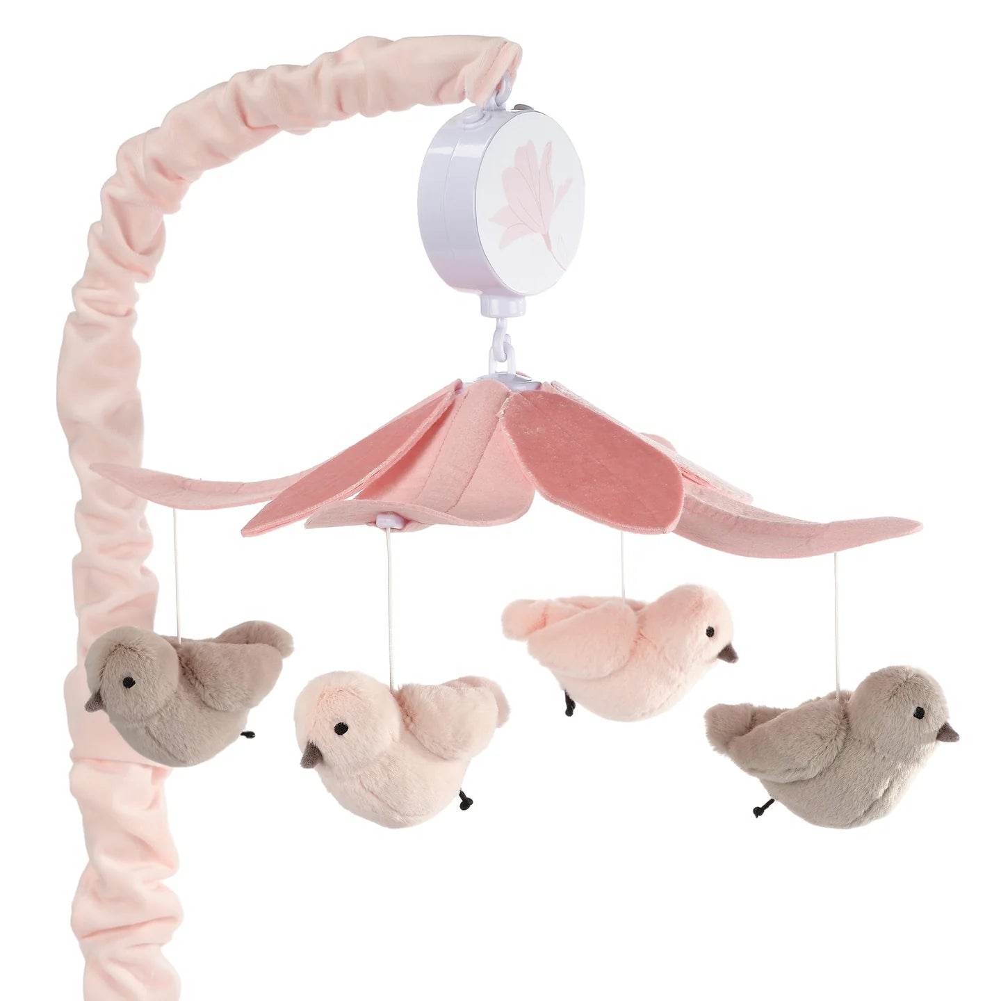 Móvil Musical para Cuna Pájaros Rosa