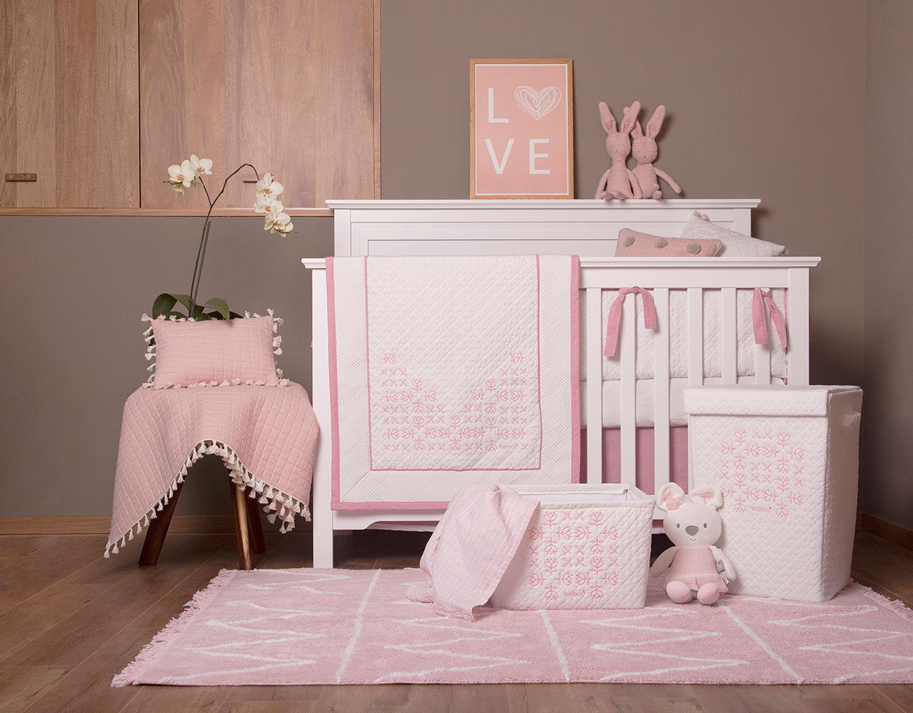 Juego de Cuna Tulipán Rosa