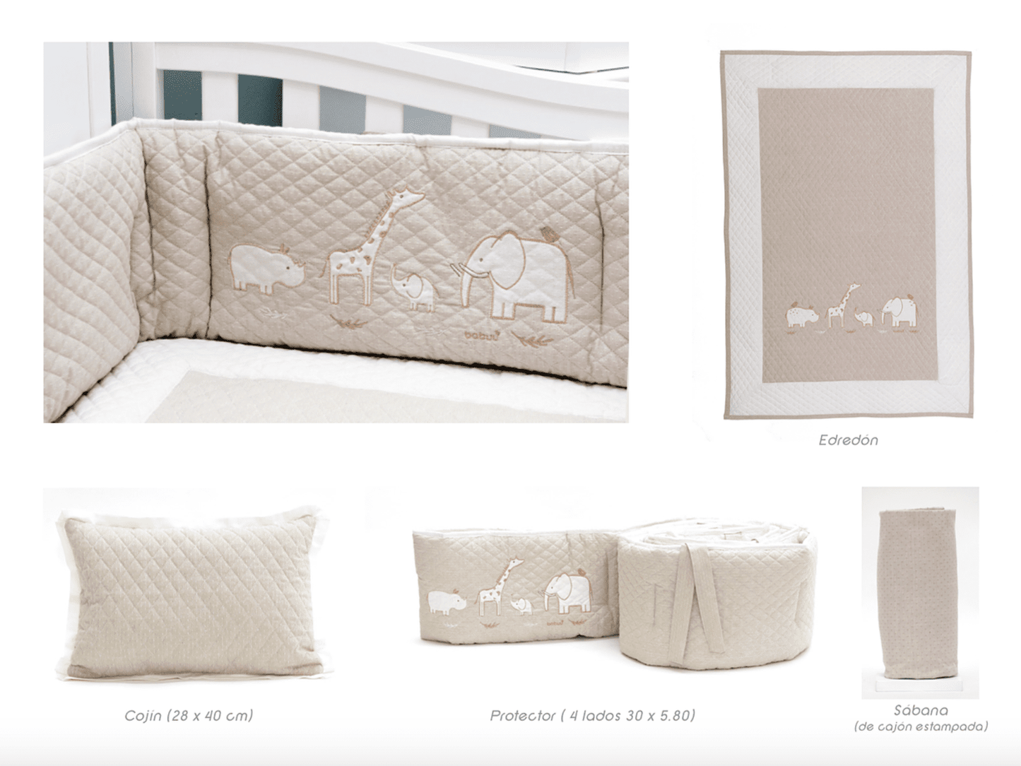 Juego de Cuna Selva Beige