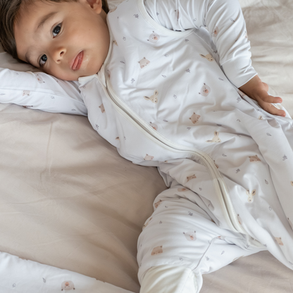 Forest Friends Bamboo Sleeping Bag with feet - TOG 2.5