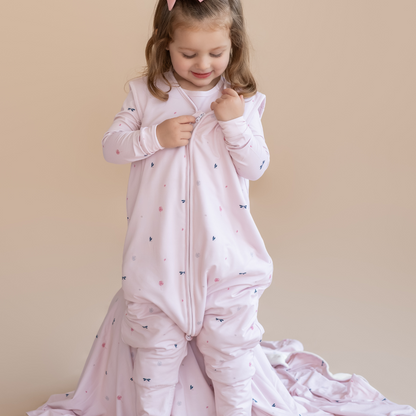 Wild Pink Bamboo Sleeping Bag with feet - TOG 2.5