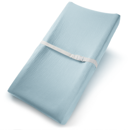 Funda Colchón Cambiador de Muselina Comfy Cubs - Sky Blue