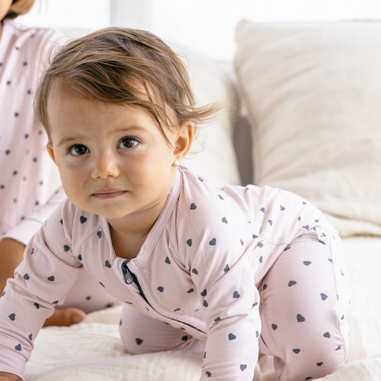 Little Hearts Bamboo Zippy Romper