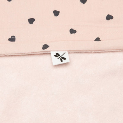 Little Hearts Bamboo Baby Blanket