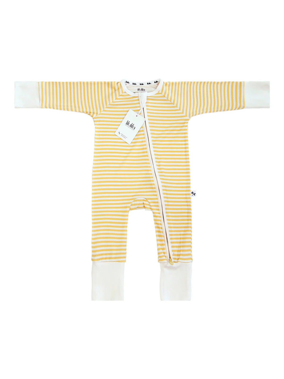 Mameluco Bamboo Yellow Stripes