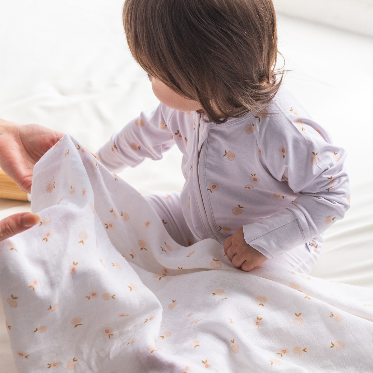 Peaches Bamboo Baby Muslin