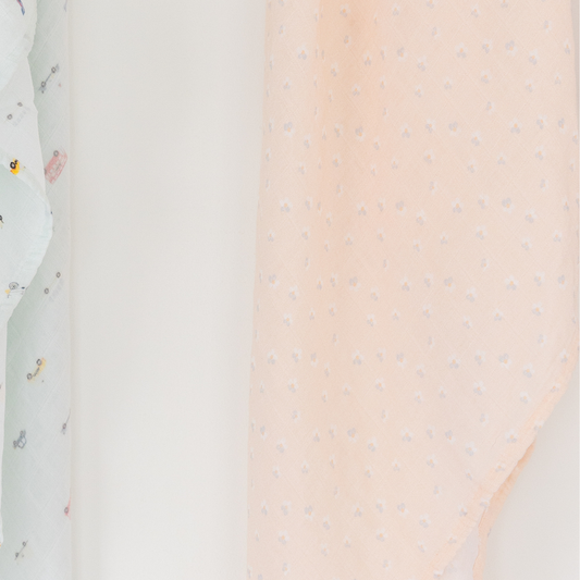 Coral Flower Bamboo Baby Muslin