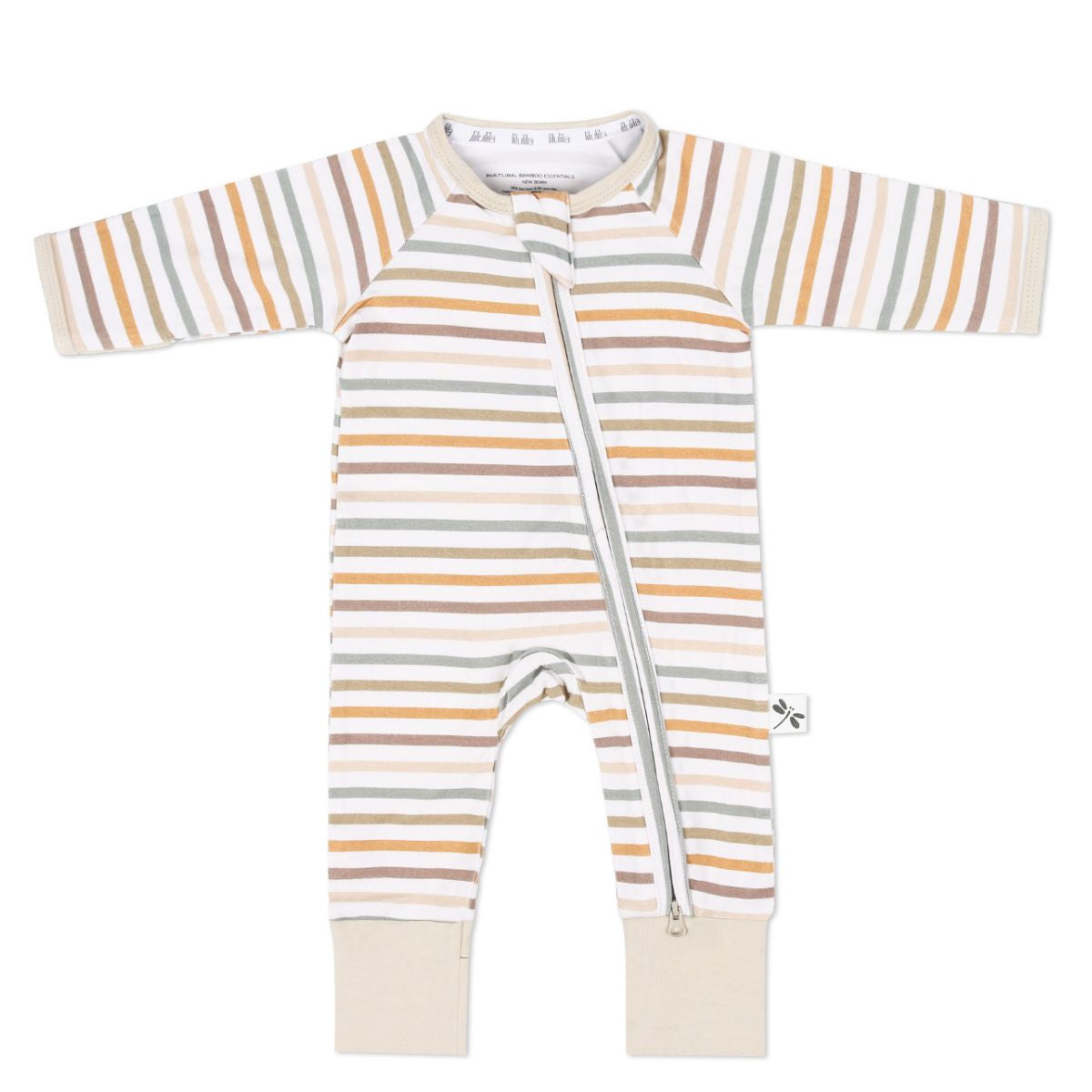 Farm Stripes Bamboo Zippy Romper