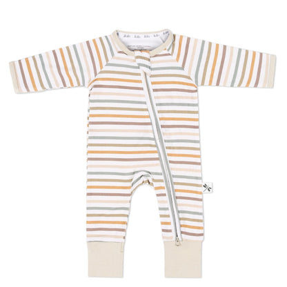 Farm Stripes Bamboo Zippy Romper