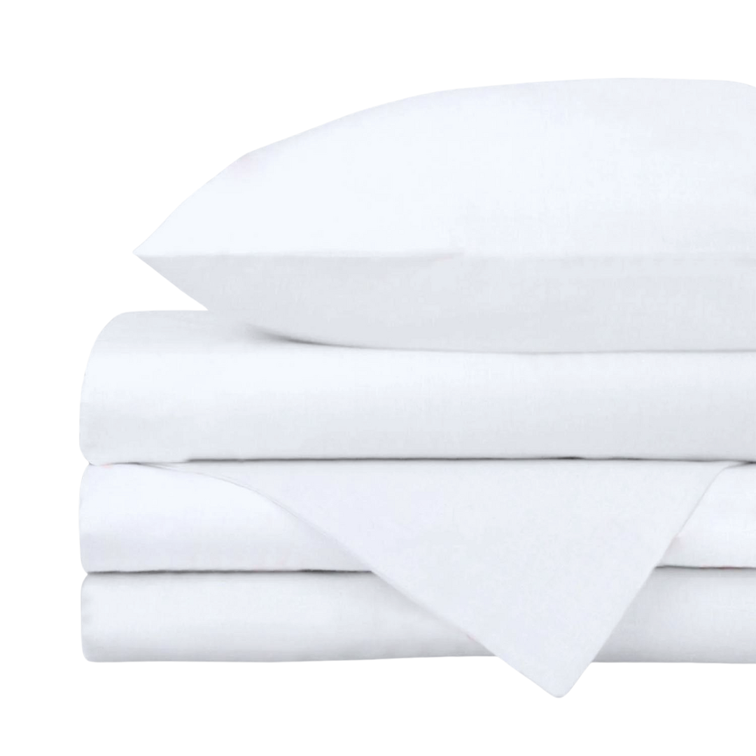 Juego de Sábanas de 3 Piezas para Cuna - Blanco