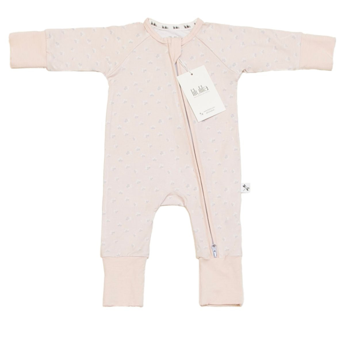 Coral Flower Bamboo Zippy Romper