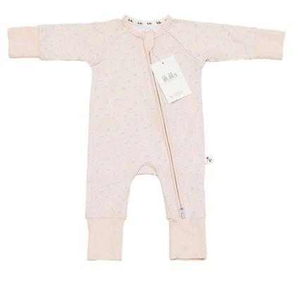 Coral Flower Bamboo Zippy Romper