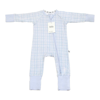Blue Vichy Bamboo Zippy Romper