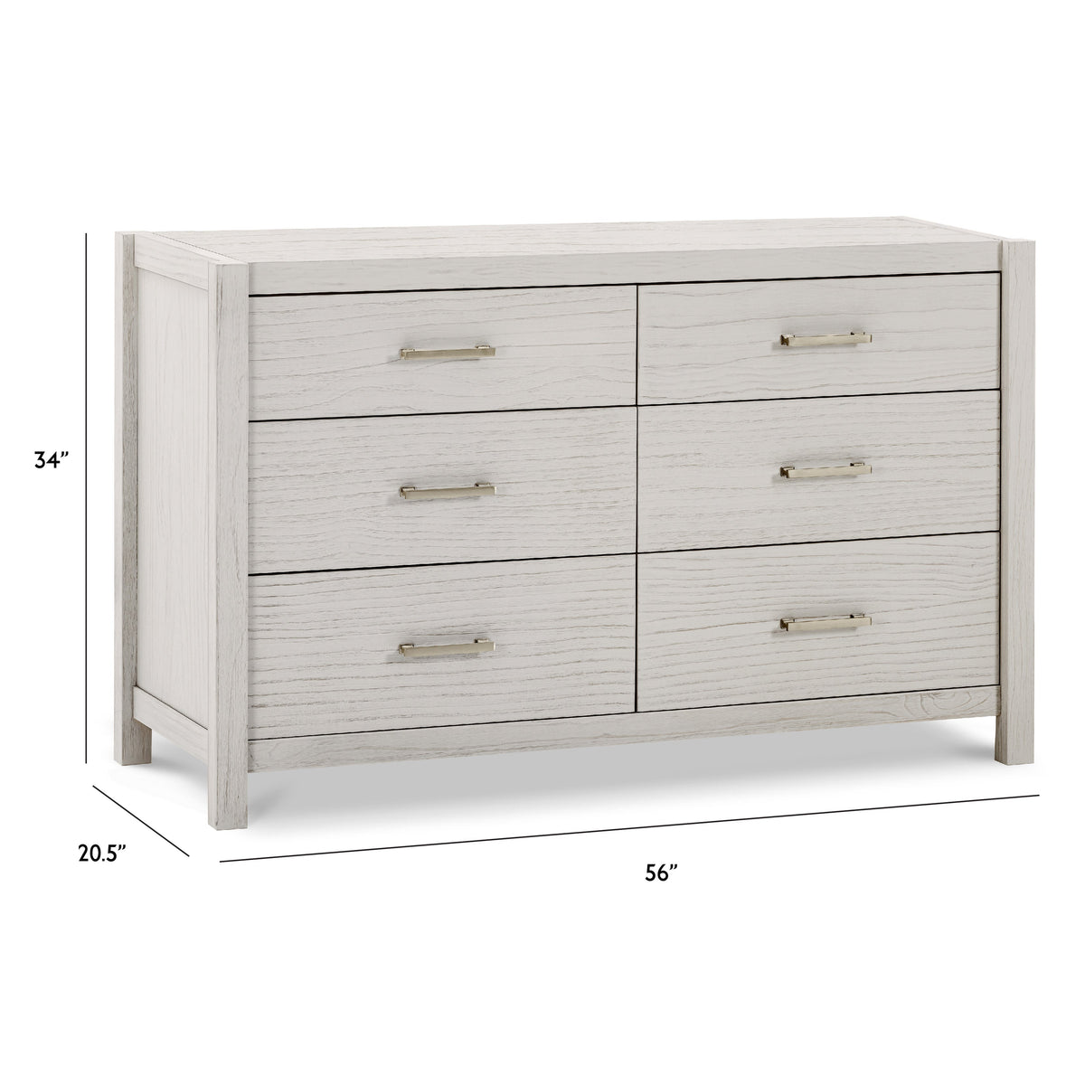 Cómoda Elena 6 Cajones - White Driftwood