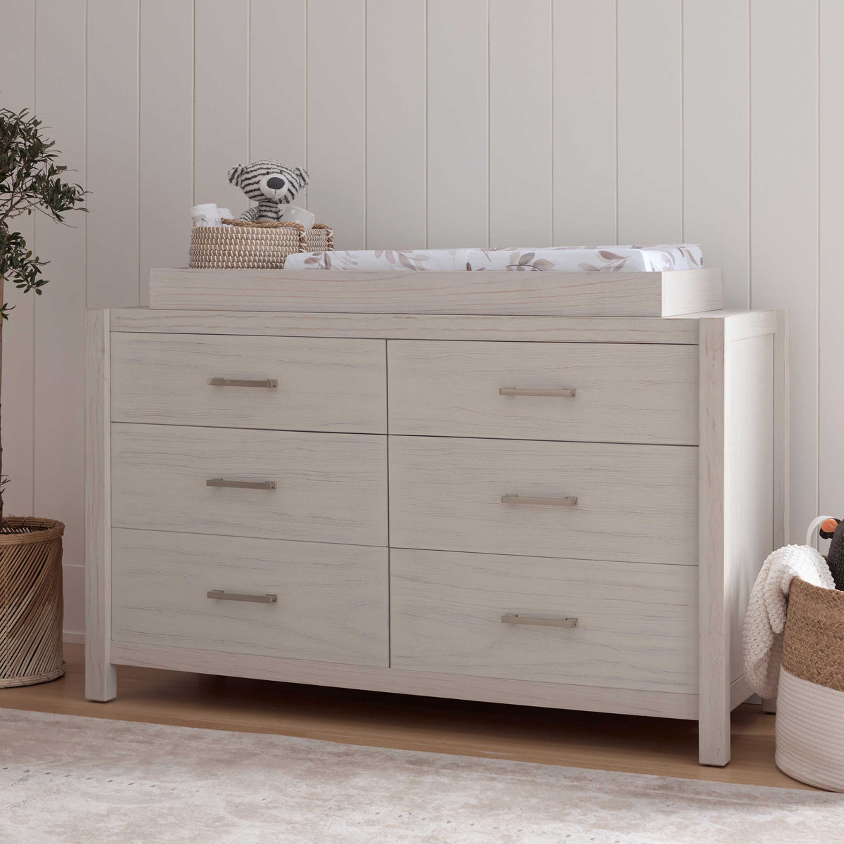 Cómoda Elena 6 Cajones - White Driftwood