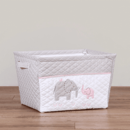 Cesto Elefante Rosa - Mediano