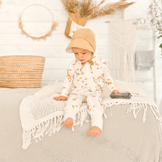 Mom & Baby Giraffe Zippy Romper