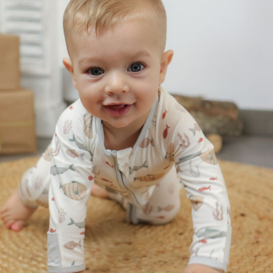 Fish Bamboo Zippy Romper