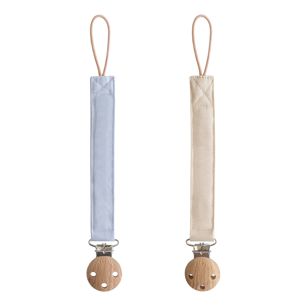 Portachupones de Lino Powder Blue/Shifting Sand