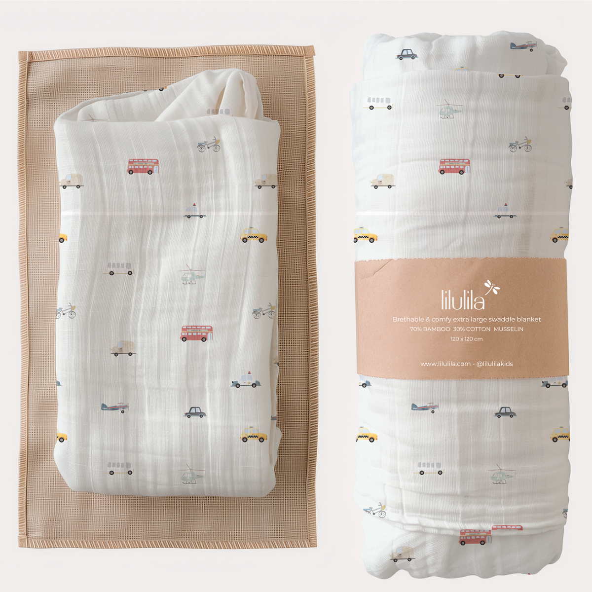 Little Ride Bamboo Baby Muslin