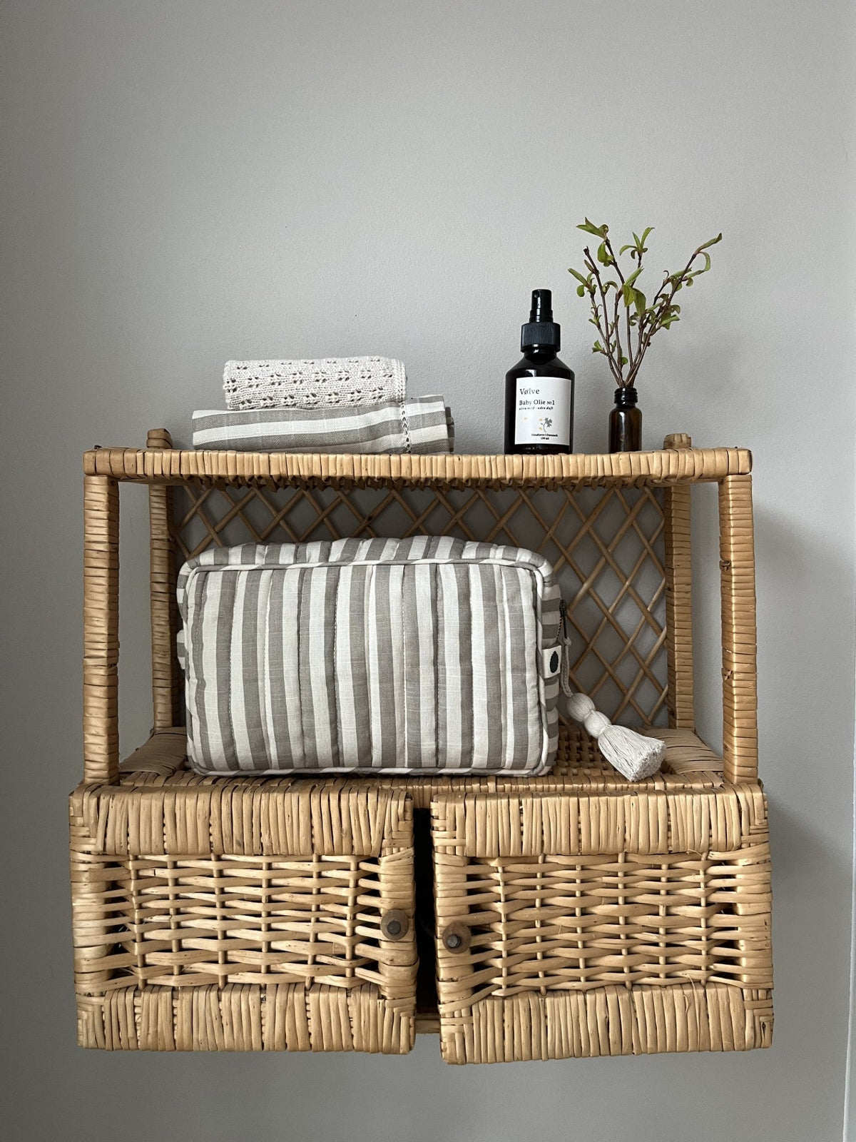 Lulu Nursery Bag Pine Cone - Mushroom Stripe