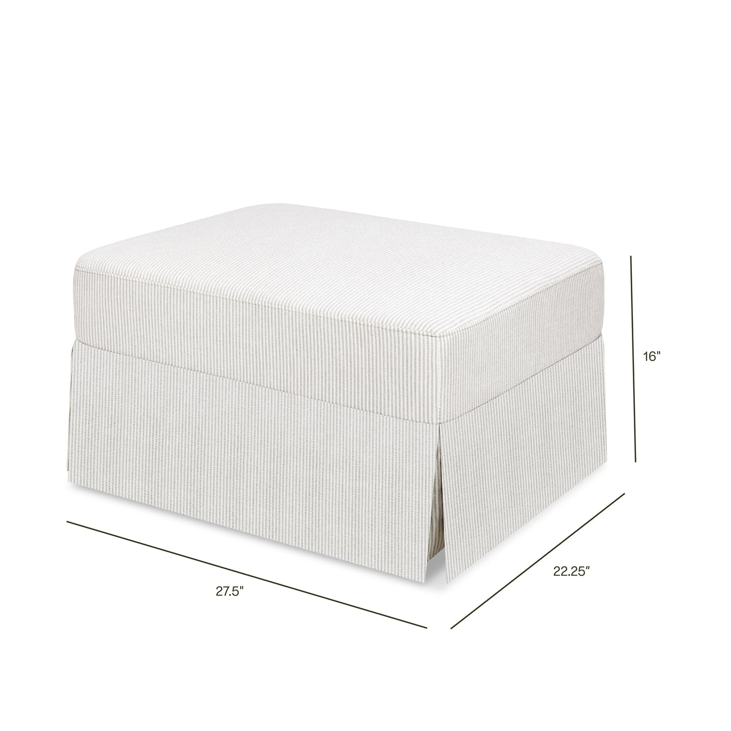 Taburete Descansapiés Olivia - Fog Chatham Stripe