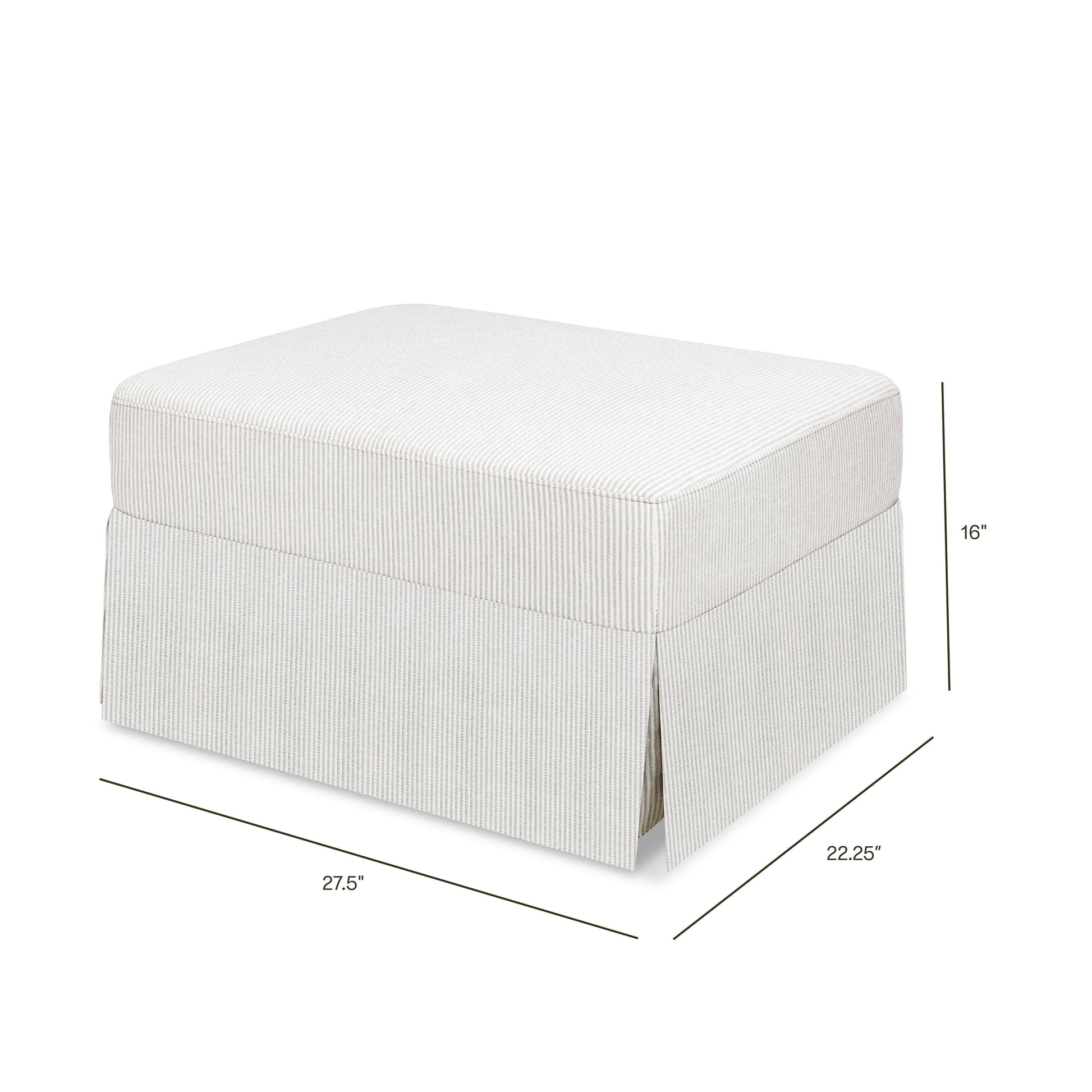 Taburete Descansapiés Olivia - Fog Chatham Stripe