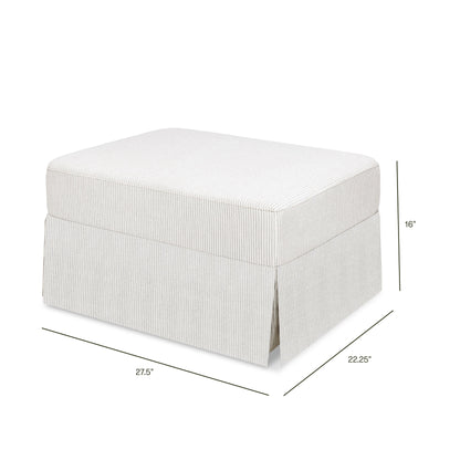 Taburete Descansapiés Olivia - Fog Chatham Stripe