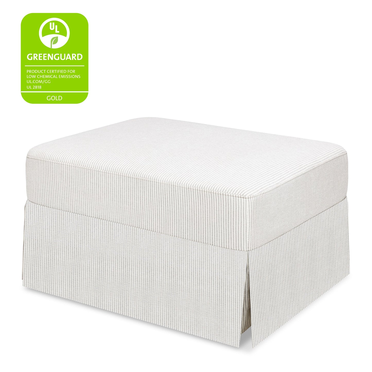 Taburete Descansapiés Olivia - Certificación GREENGUARD Gold (Fog Chatham Stripe)