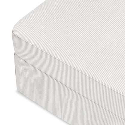 Taburete Descansapiés Olivia - Fog Chatham Stripe