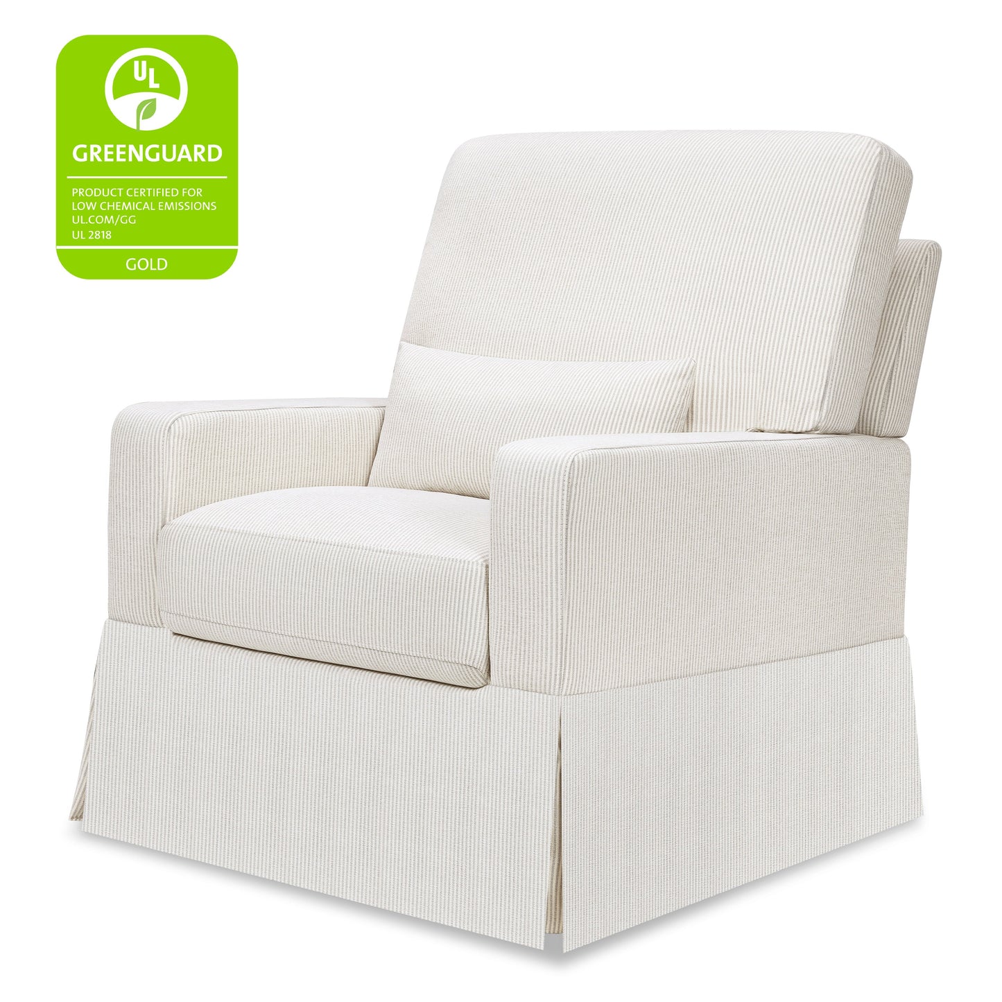 Sillón Mecedora Olivia - Certificación GREENGUARD Gold (Fog Chatham Stripe)