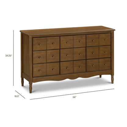 Cómoda Lucía 9 Cajones - Natural Walnut