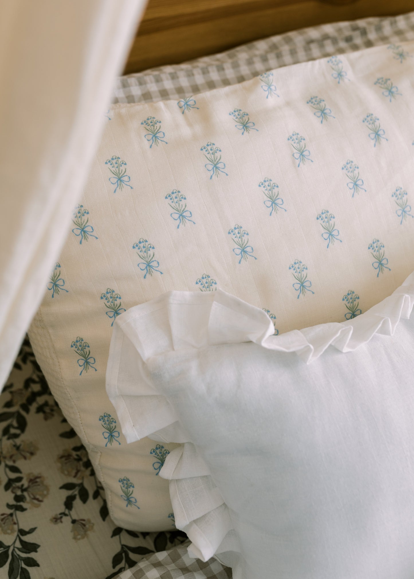 Set de Quilt y Funda de Muselina Orgánica - Lily of the Valley
