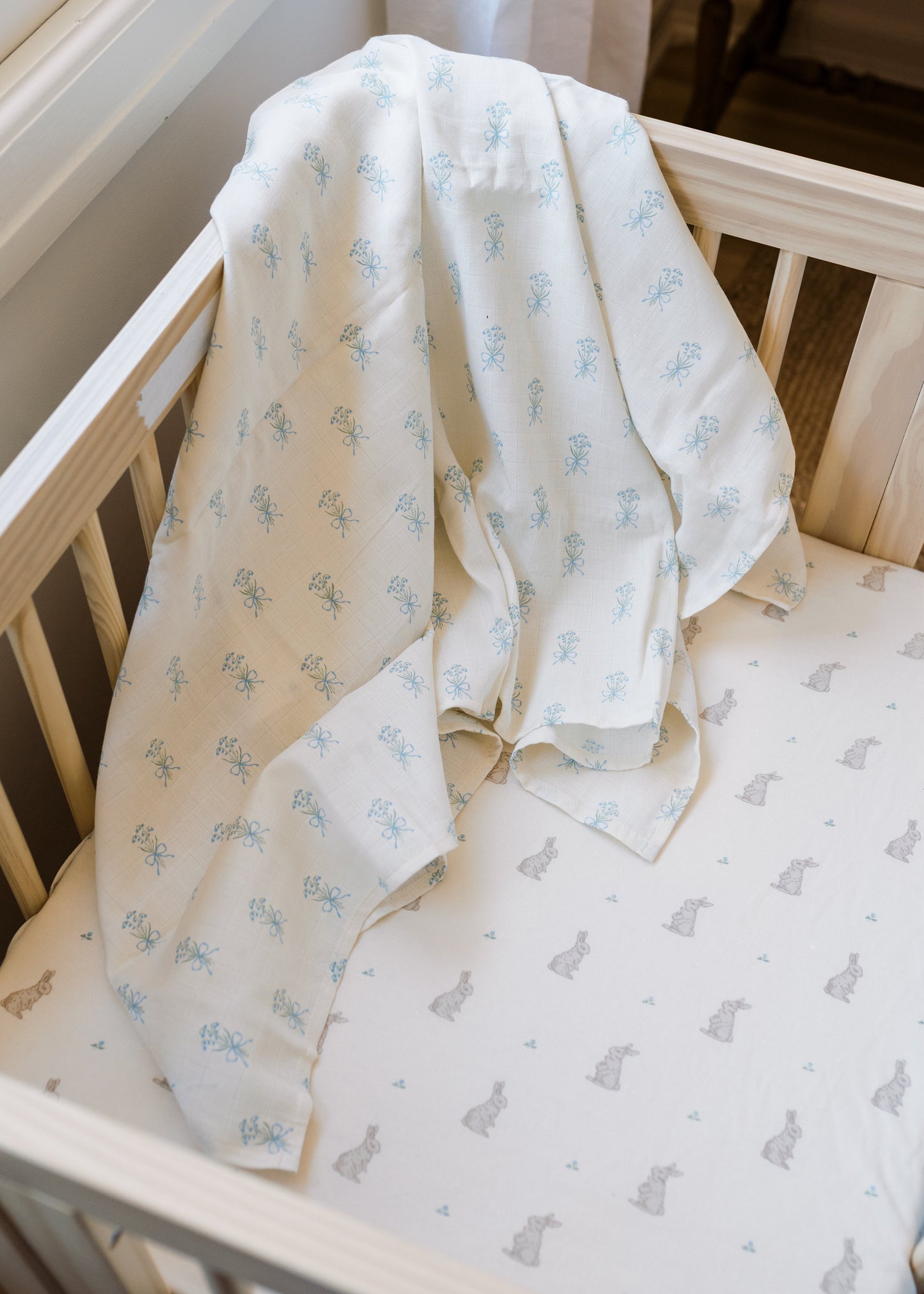 Set de 2 Swaddles de Muselina Orgánica - Bunny & Lily of the Valley