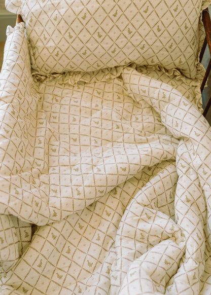 Set de Quilt y Funda de Muselina Orgánica - Ducks