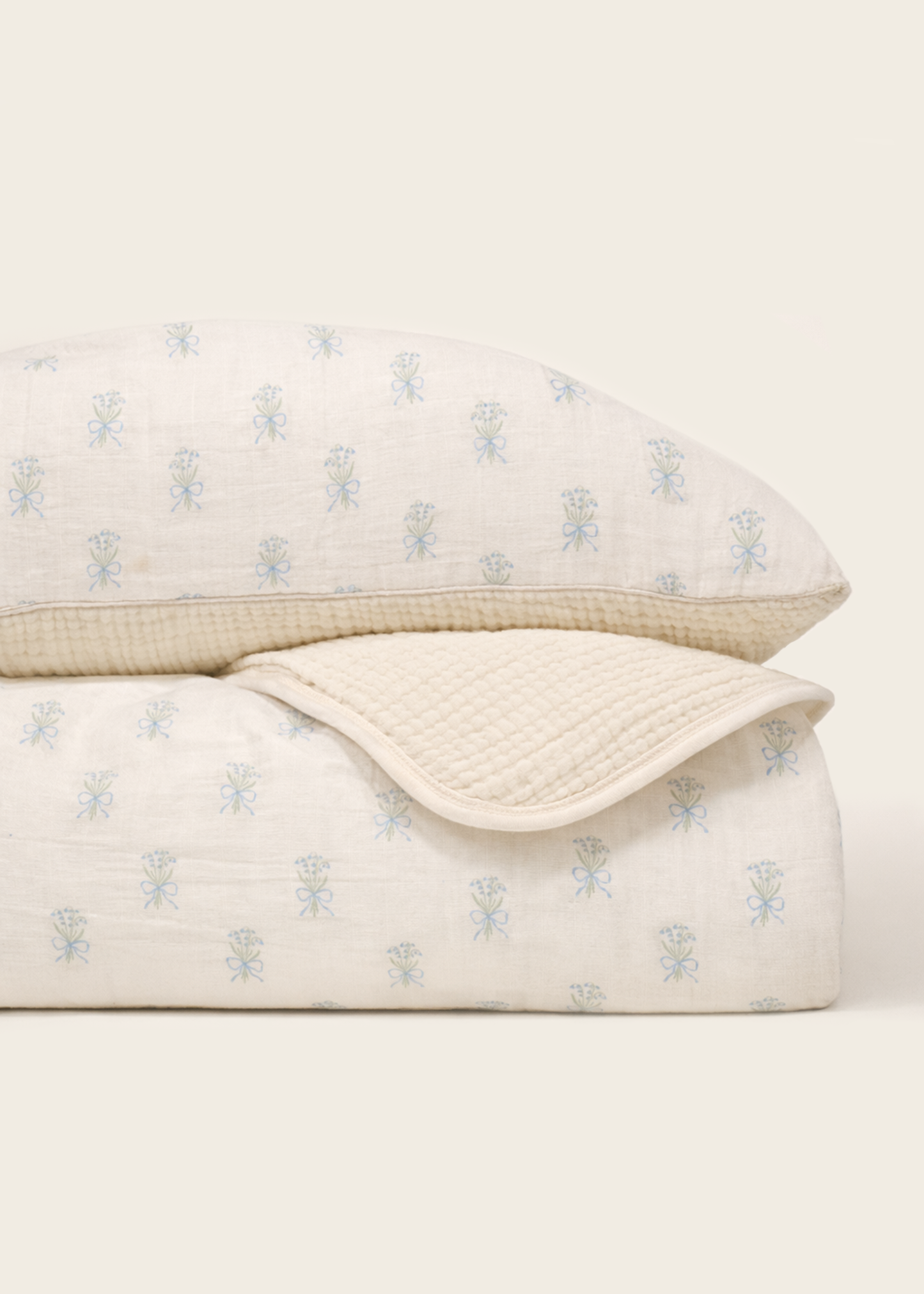 Set de Quilt y Funda de Muselina Orgánica - Lily of the Valley