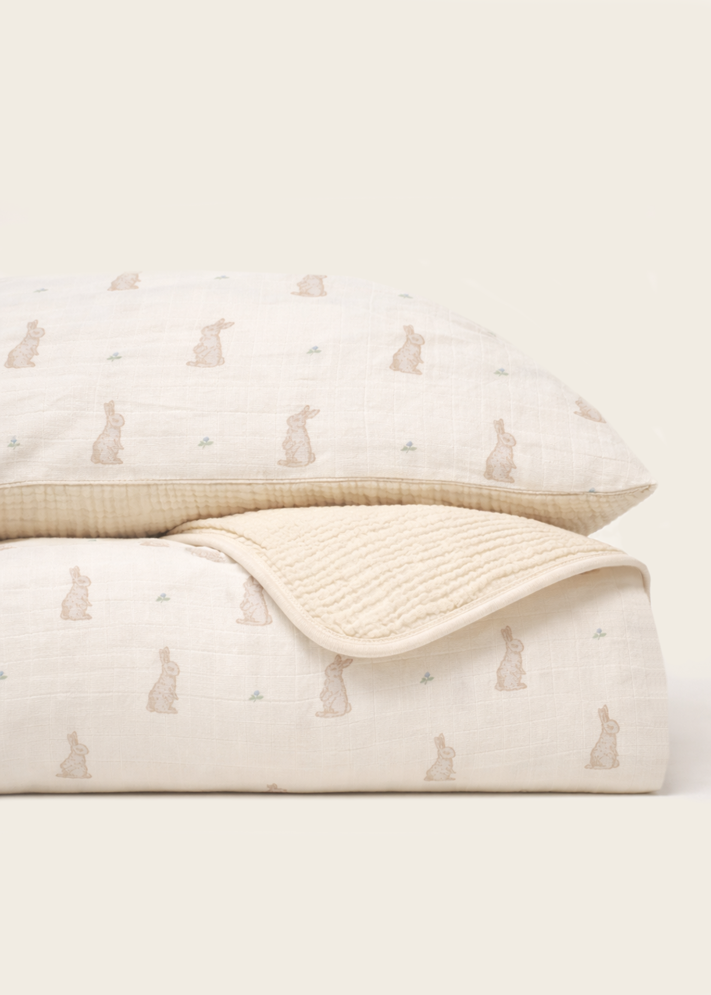 Set de Quilt y Funda de Muselina Orgánica - Bunny