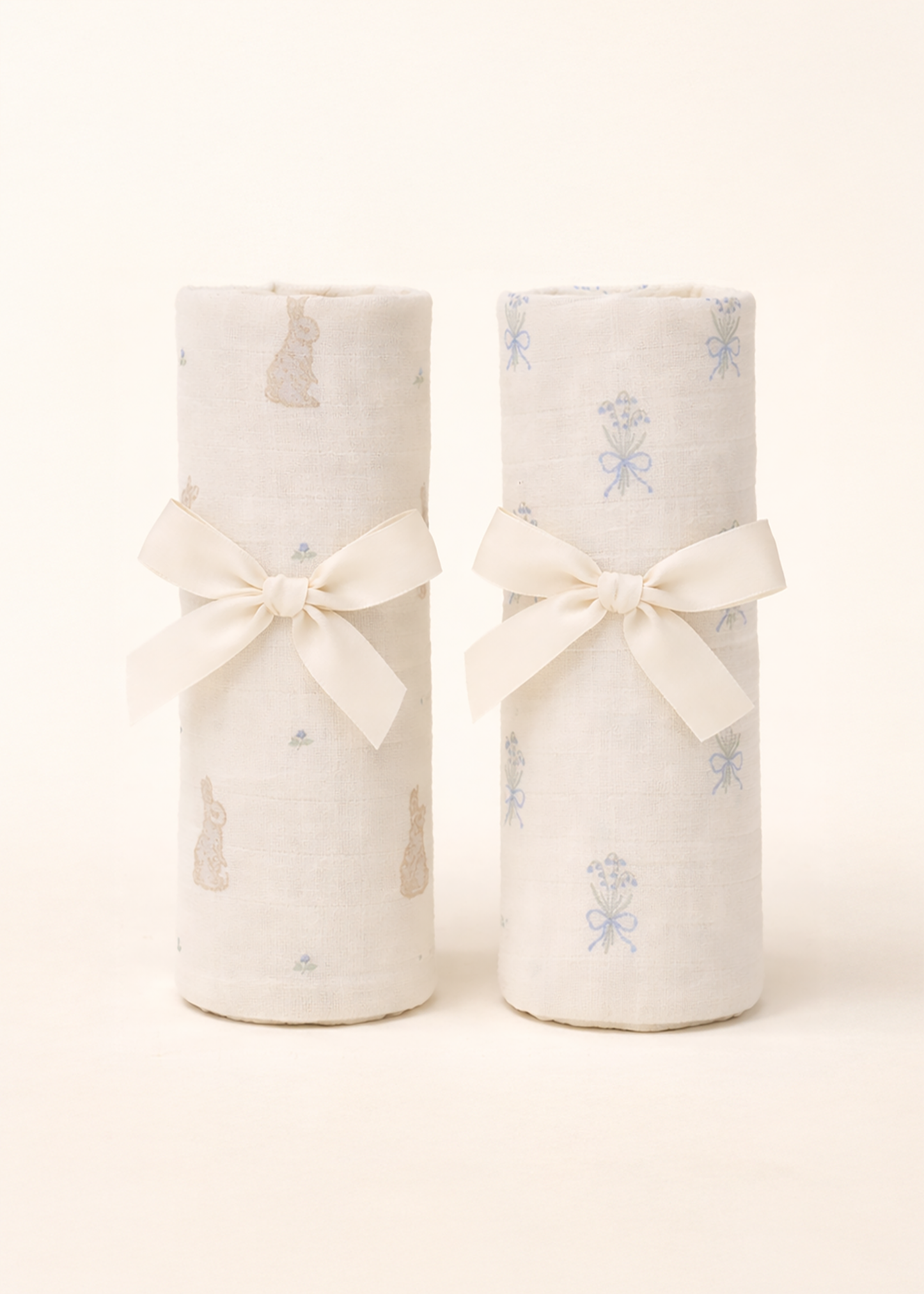 Set de 2 Swaddles de Muselina Orgánica - Bunny & Lily of the Valley