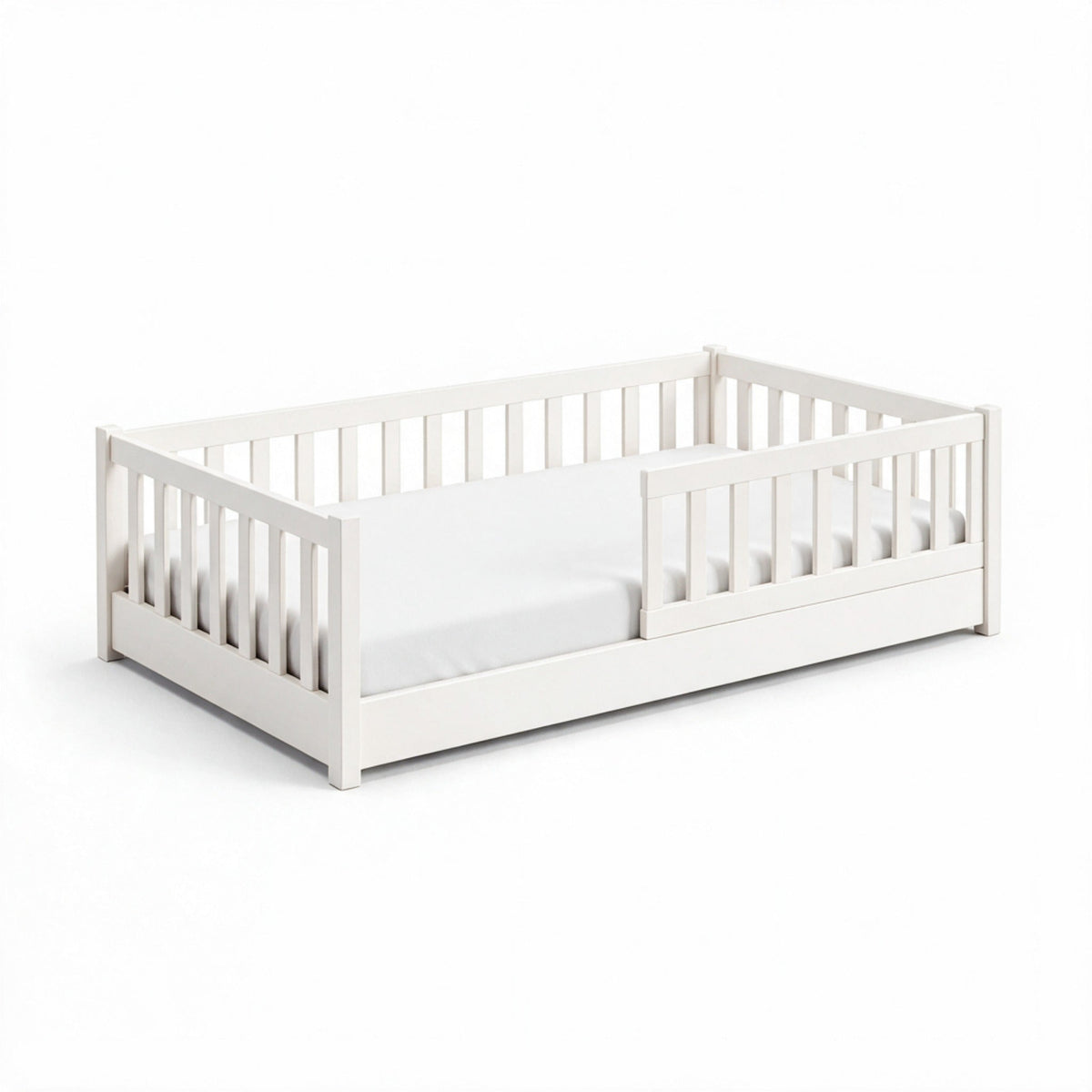 Cama Montessori Martina Individual en Blanco Ostión