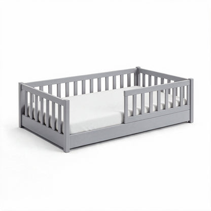 Cama Montessori Martina Matrimonial en Gris Obscuro