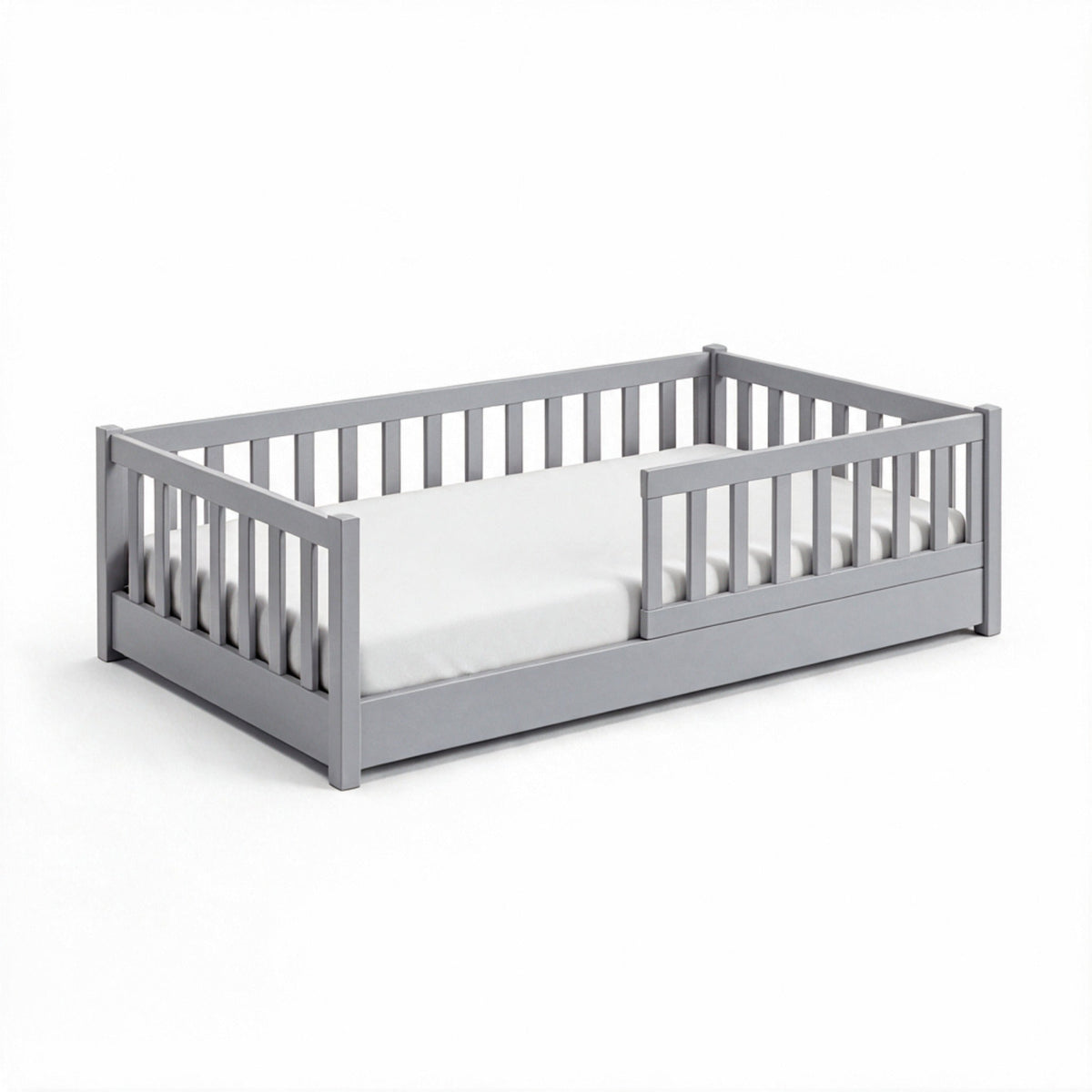 Cama Montessori Martina Individual en Gris Obscuro