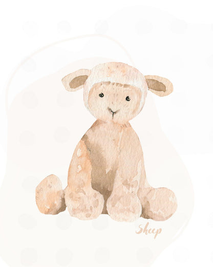 Cuadro Decorativo Beige Animals 2