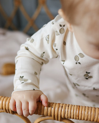 Knitted Baby Set Leggings y T-Shirt - NB - Limes