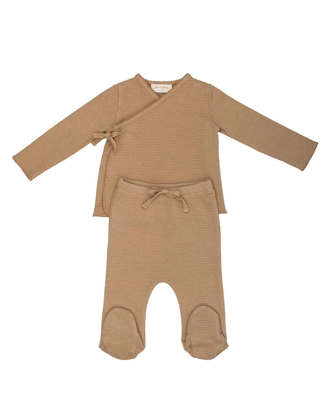 Knitted Baby Set - NB - Warm Taupe