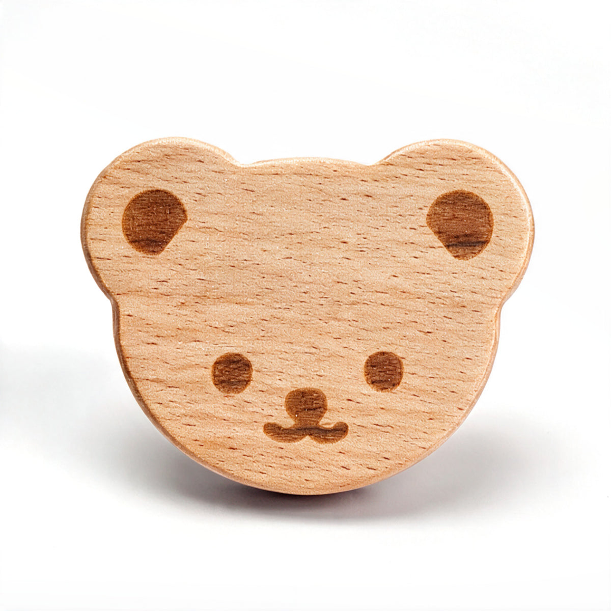 Jaladera Oso Madera - Natural con cara